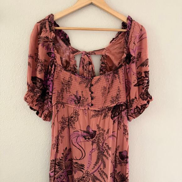 Anthropologie puff-sleeved midi dress in XS - Picture 4 of 12
